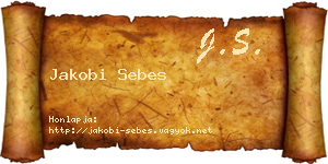 Jakobi Sebes névjegykártya
